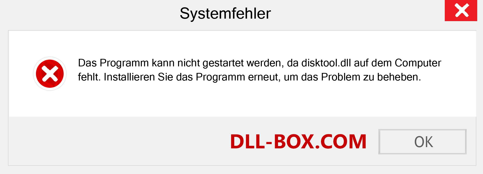 disktool.dll-Datei fehlt?. Download für Windows 7, 8, 10 - Fix disktool dll Missing Error unter Windows, Fotos, Bildern