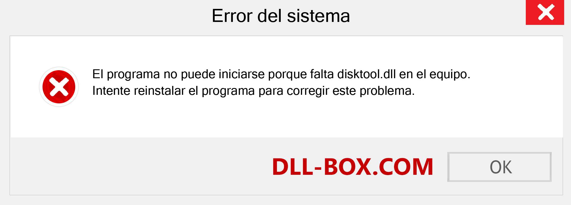 ¿Falta el archivo disktool.dll ?. Descargar para Windows 7, 8, 10 - Corregir disktool dll Missing Error en Windows, fotos, imágenes