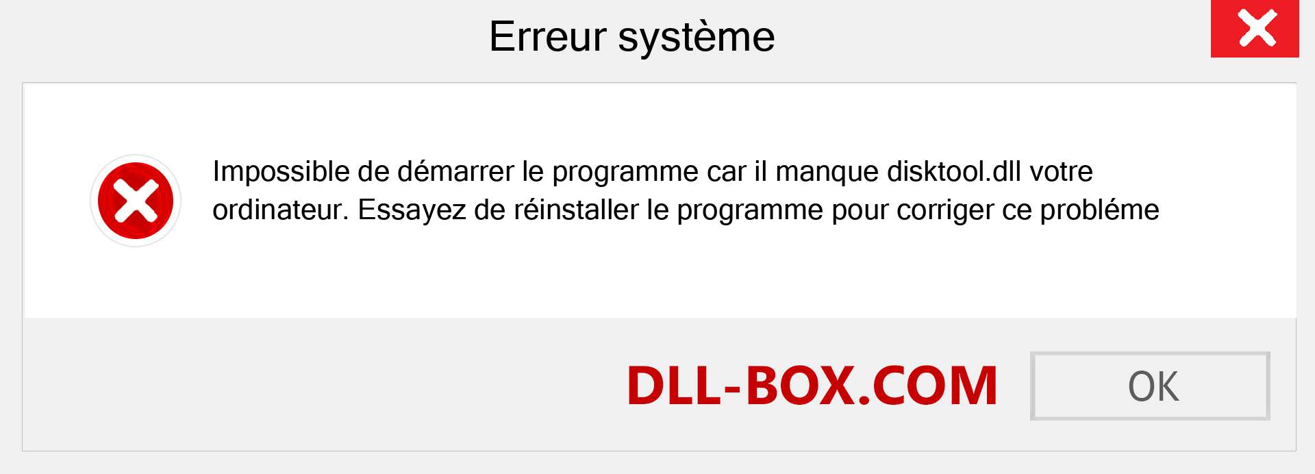 Le fichier disktool.dll est manquant ?. Télécharger pour Windows 7, 8, 10 - Correction de l'erreur manquante disktool dll sur Windows, photos, images